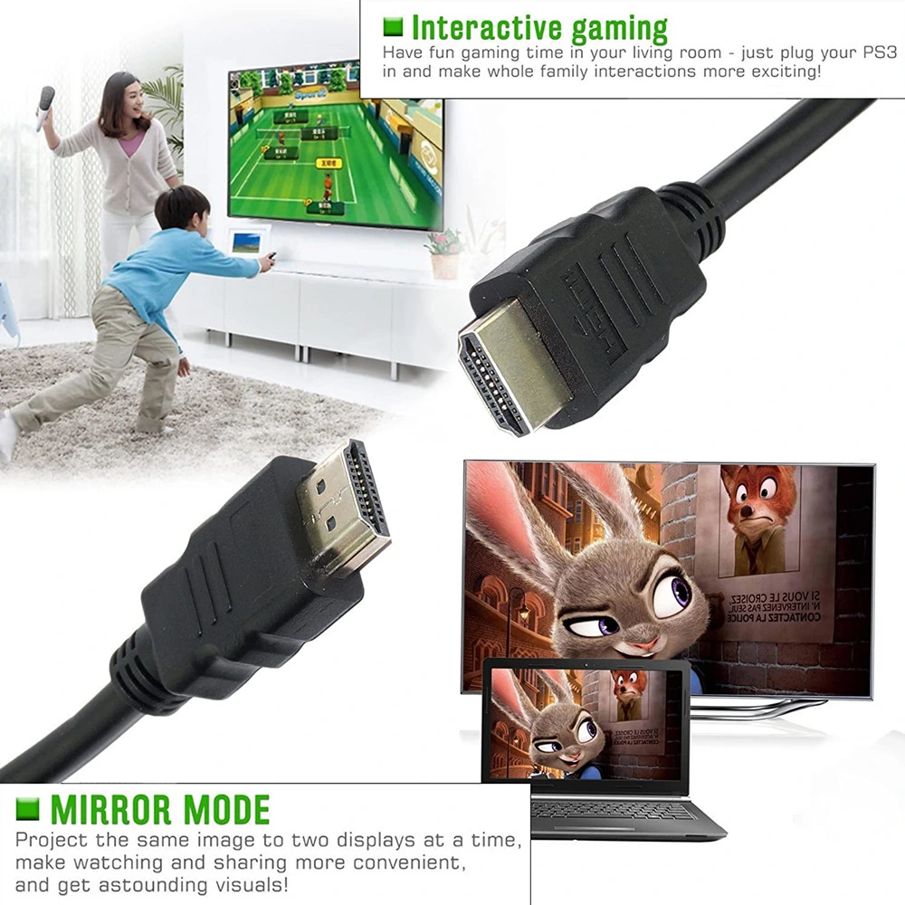 High Quality 4K120Hz 8K 60Hz 48gbps 2160p 0.5m 1m 2m 3m 5m 10m 30m HDMI HDTV 8K Cable for Video