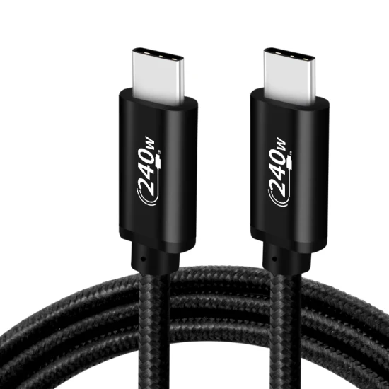 Potente cavo USB C a ricarica rapida da 48 V 5 A Pd Cavo USB 2.0 da tipo C a tipo C da 240 W per caricare i telefoni MacBook